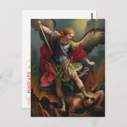 St. Michael the Archangel Postcard Postkarte (Vorne/Hinten)