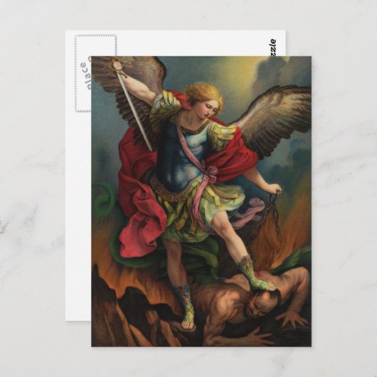 St. Michael the Archangel Postcard Postkarte (Vorne/Hinten)