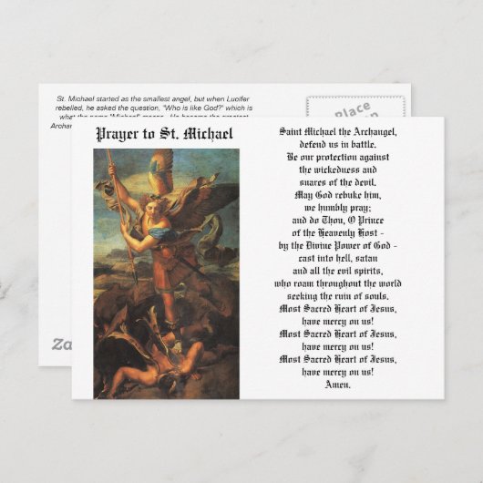 St. Michael the Archangel Postkarte (Vorne/Hinten)