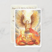 St.Michael the Archangel Prayer Card Einladung (Vorne/Hinten)