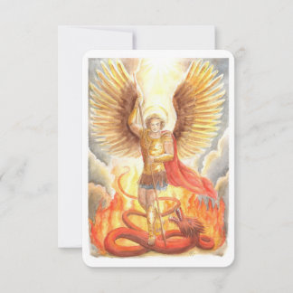 St.Michael the Archangel Prayer Card Einladung