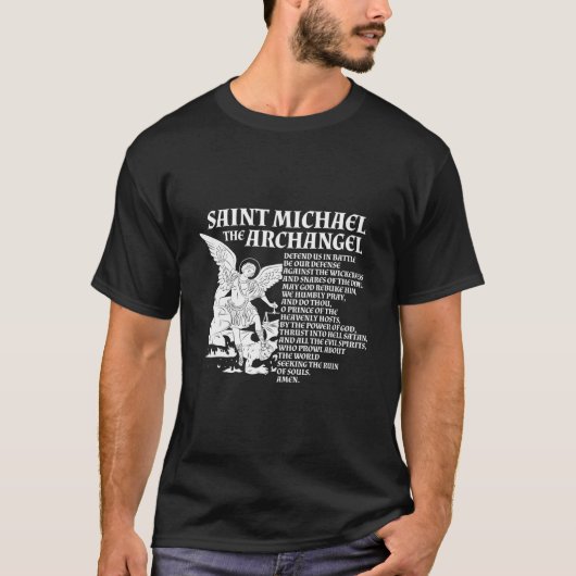 St Michael The Archangel Prayer T-Shirt (Vorderseite)