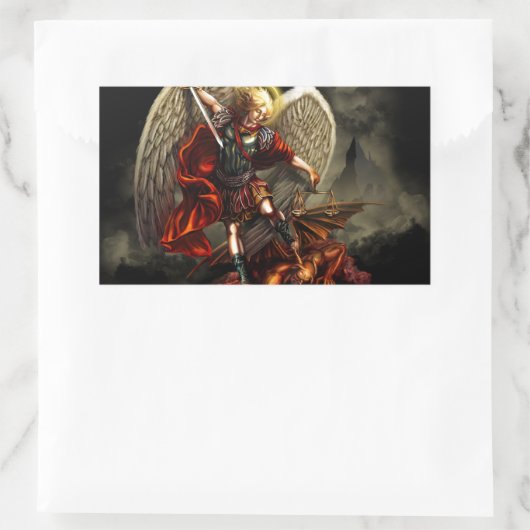 St. Michael the Archangel Rechteckiger Aufkleber (Tasche)