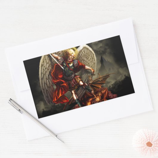 St. Michael the Archangel Rechteckiger Aufkleber (Umschlag)