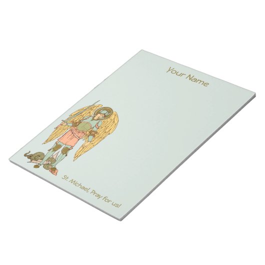 St. Michael the Archangel (RLS 12) 8.5"x11" Notizblock (angewinkelt)