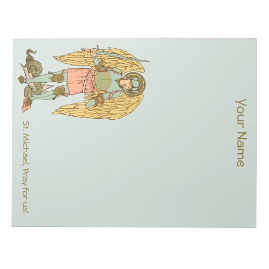 St. Michael the Archangel (RLS 12) 8.5"x11" Notizblock (Vorderseite)