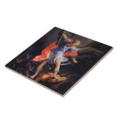 St Michael The Archangel Saint Angel Blue Reni Fliese (Seite)