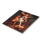 St Michael The Archangel Saint Angel Red Reni Fliese (Seite)