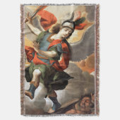 St Michael the Archangel Throw Blanket Decke (Vorderseite Vertikal)