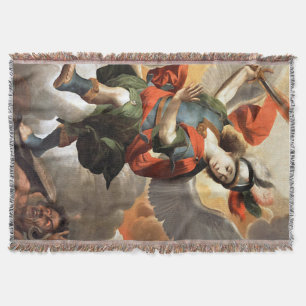 St Michael the Archangel Throw Blanket Decke