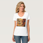 St. Michael the Archangel Women's V-neck T-Shirt (Vorderseite Vollansicht)