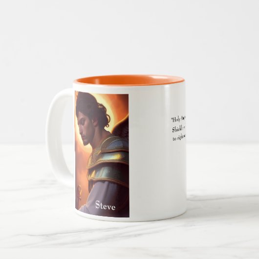 St. Michael The Archangel Zweifarbige Tasse (Vorderseite Links)