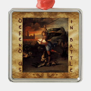 St. Michael und das Drachengebet Ornament Aus Metall