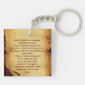 St. Michael und das Drachengebet Schlüsselanhänger (Rückseite)