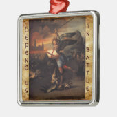 St. Michael und das Drachengebet Silbernes Ornament (Links)