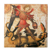 St Michael und der Drache (15. Jahrhundert) Fliese (Vorderseite)