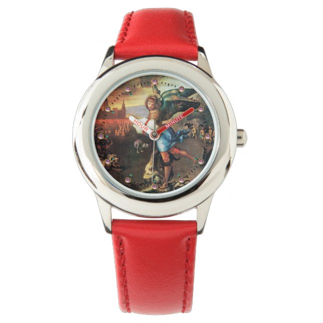 St. Michael und der Drache Armbanduhr (Vorderseite)