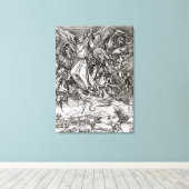 St. Michael und der Drache, aus einem Lateinischen Leinwanddruck (Insitu (Holzboden))