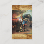 St. Michael und der Drache, braun Visitenkarte (Rückseite)