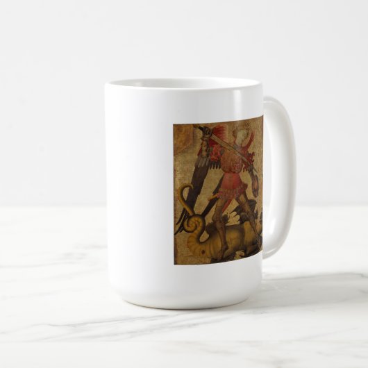 St Michael und der Drache Kaffeetasse (VorderseiteRechts)