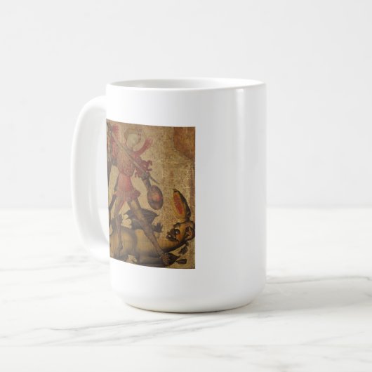 St Michael und der Drache Kaffeetasse (Vorderseite Links)