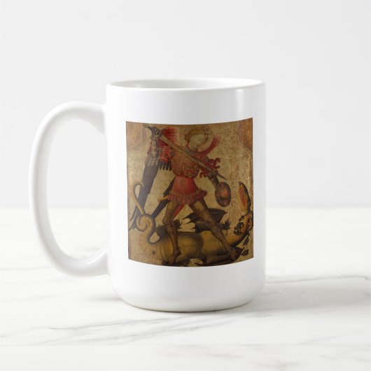 St Michael und der Drache Kaffeetasse (Links)