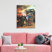St. MICHAEL UND DER DRACHE Leinwanddruck (Insitu (Wohnzimmer))