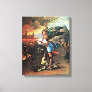 St. MICHAEL UND DER DRACHE Leinwanddruck