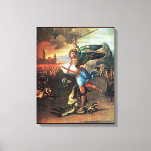 St. MICHAEL UND DER DRACHE Leinwanddruck