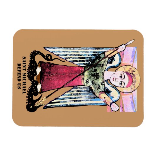St. Michael und der Drache Magnet (Horizontal)