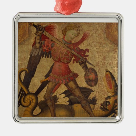 St Michael und der Drache Ornament Aus Metall (Vorne)