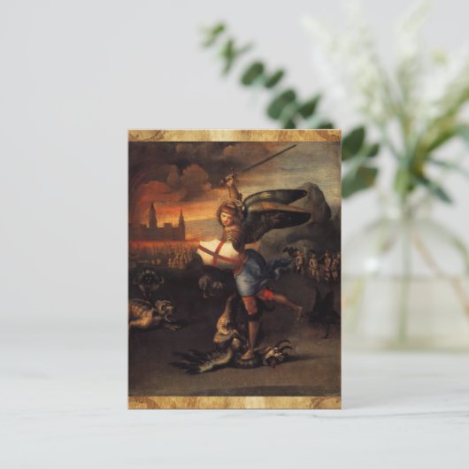 St. Michael und der Drache Postkarte (Stehend Vorderseite)