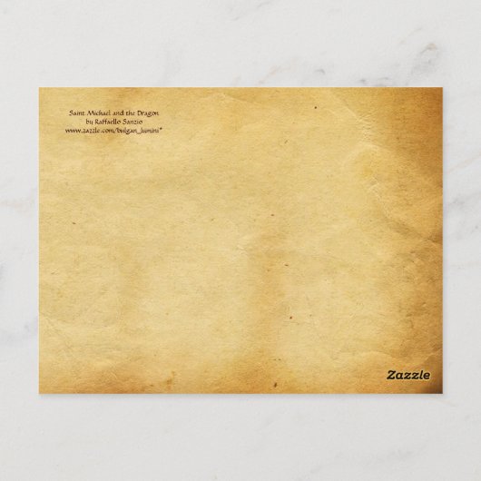 St. Michael und der Drache Postkarte (Rückseite)
