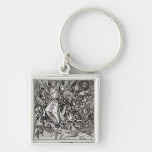 St Michael und der Drache, von einem Latein Schlüsselanhänger