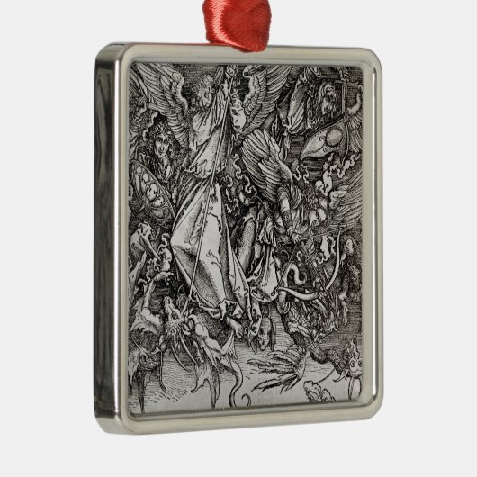 St Michael und der Drache, von einem Latein Silbernes Ornament (Rechts)