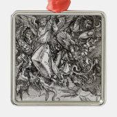 St Michael und der Drache, von einem Latein Silbernes Ornament (Vorne)