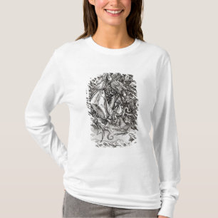 St Michael und der Drache, von einem Latein T-Shirt