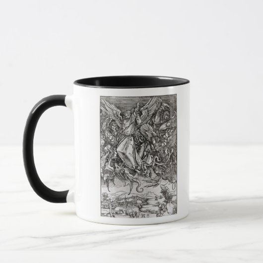 St Michael und der Drache, von einem Latein Tasse (Links)
