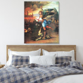 St MICHAEL UND DER DRAGON Leinwanddruck (Insitu (Schlafzimmer))