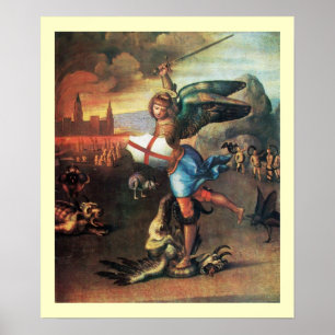 St MICHAEL UND DER DRAGON Poster