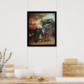 St MICHAEL UND DER DRAGON Poster (Küche)
