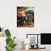 St MICHAEL UND DER DRAGON Poster (Heimbüro)