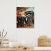 St MICHAEL UND DER DRAGON Poster (Küche)
