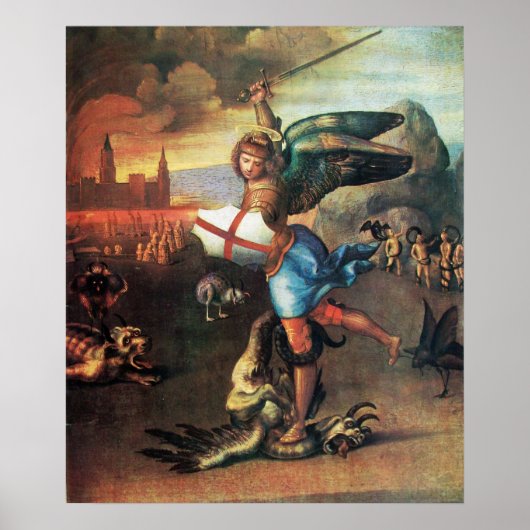 St MICHAEL UND DER DRAGON Poster (Vorne)