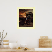 St MICHAEL UND DER DRAGON Poster (Küche)