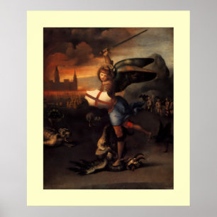 St MICHAEL UND DER DRAGON Poster