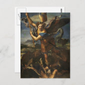 St. Michael und der Satan - Raphael Postkarte (Vorne/Hinten)