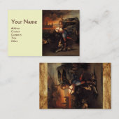 St. Michael und Dragon Brown Perchment Cream Visitenkarte (Vorne/Hinten)