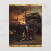 St. Michael und Dragon-Gebetskarte Postkarte (Vorderseite)