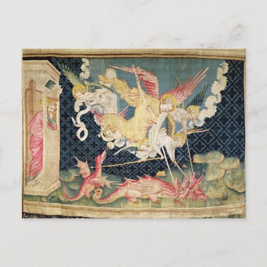 St. Michael und seine Engel kämpfen den Drachen Postkarte (Vorderseite)